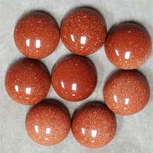 16MM ROUND CABOCHON GOLD STONE(6PCS/BAG)